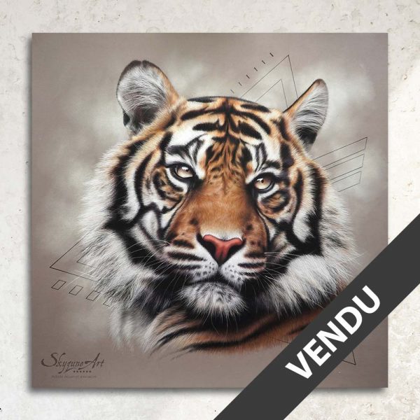 dessin peinture pastel tigre animal