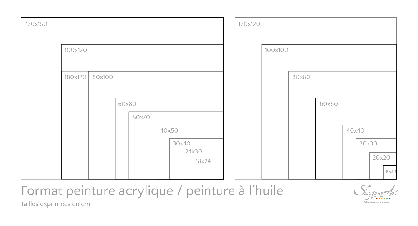 Format et placement des sujets. Skyzune ART artiste animalier