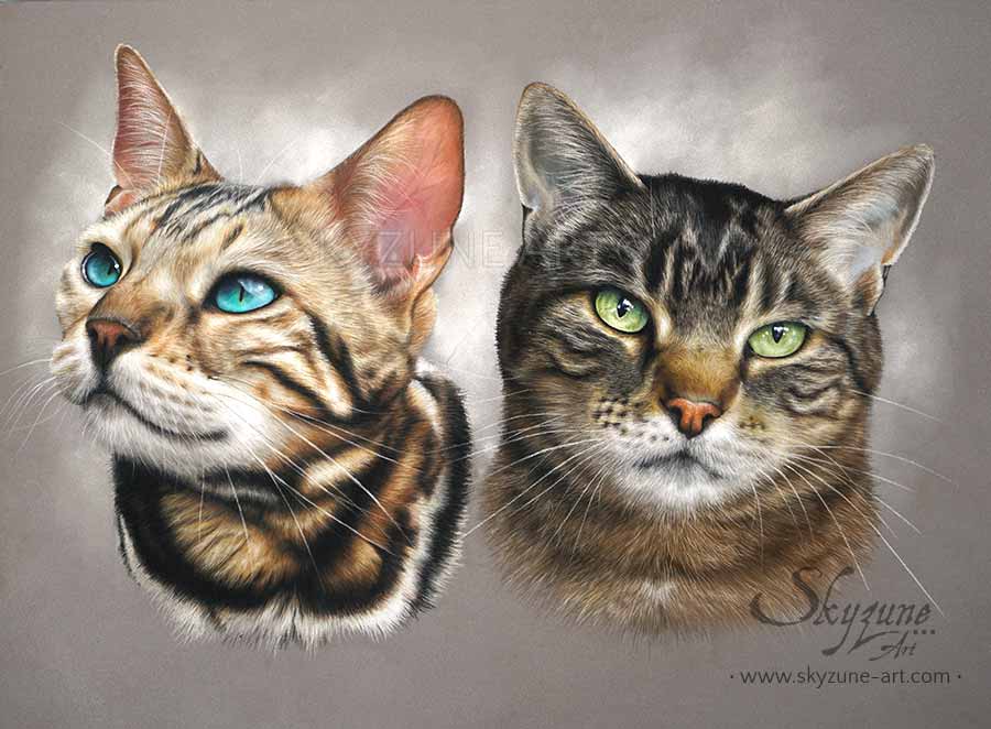 Animal Art Portrait Order From Photo Pastel And Painting On Canvas