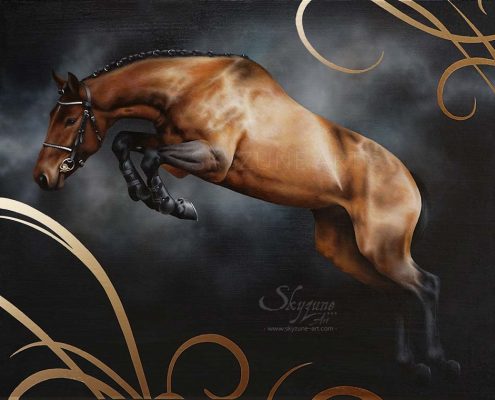 Commande tableau cheval, art équin et animalier à la peinture, œuvre d'art équestre